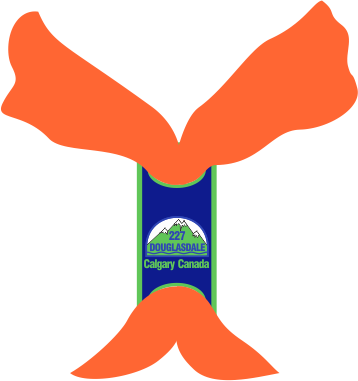 Neckerchief tied with a necker slide